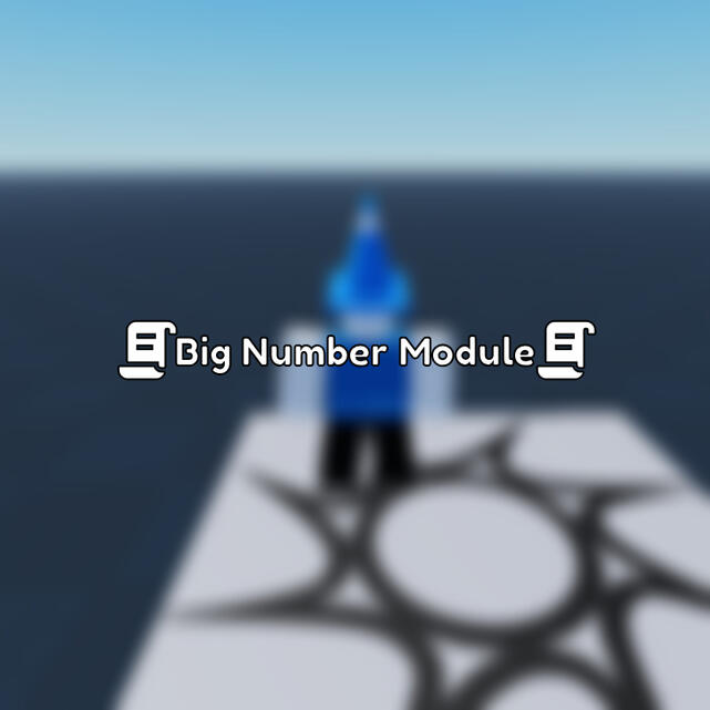 Big Number Module This system allows you to bypass and save numbers past Luau's integer limit. Comes with easily added suffixes for easy reading!